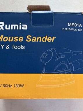 Umi Mouse Sander in Blue and Yellow Packaging